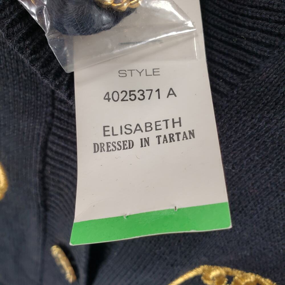 Elisabeth by Liz Claiborne Size 1X* Cardigan Black and Gold Chain Button-Down - Picture 6 of 10